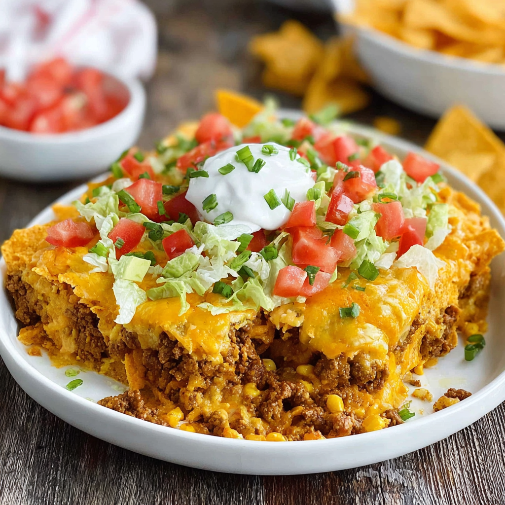 A delicious Mexican dish, possibly a quesadilla or enchilada, is served on a white plate. The dish is topped with tomatoes, lettuce, and a dollop of sour cream, making it a flavorful and satisfying meal.