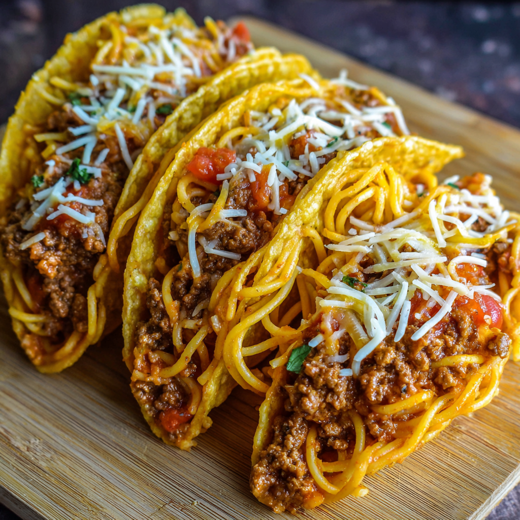 A delicious meal of spaghetti with meat sauce and tomatoes.