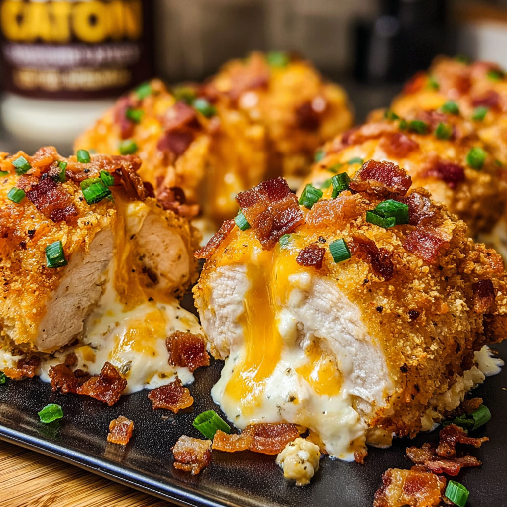 Chicken Bacon Ranch Tender Bombs are a delicious and indulgent meal option, featuring bacon and ranch dressing as key ingredients.
