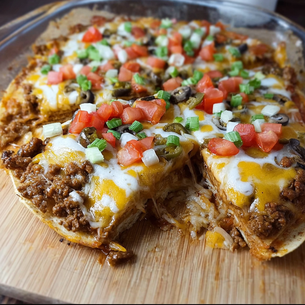 A delicious Mexican dish, consisting of chicken, cheese, and tomatoes, is served on a wooden platter.