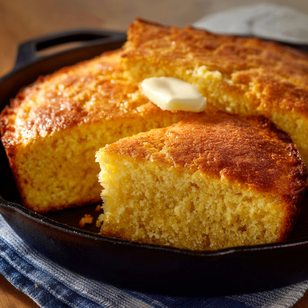 A pan of cake with a white frosting is served on a table.