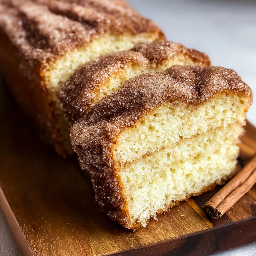A slice of cinnamon swirl bread on a wooden cutting board.