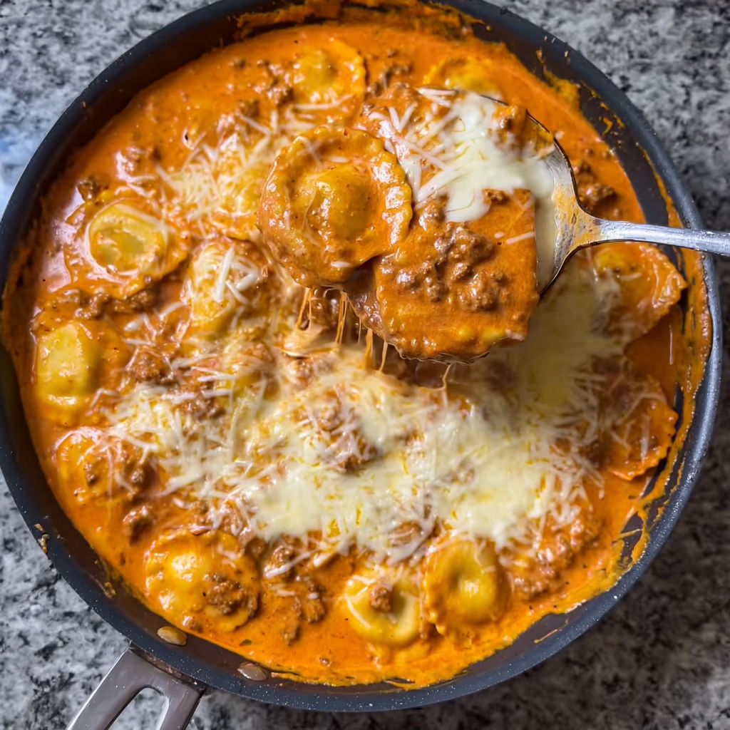 A bowl of spaghetti with meat sauce and cheese, ready to be eaten.