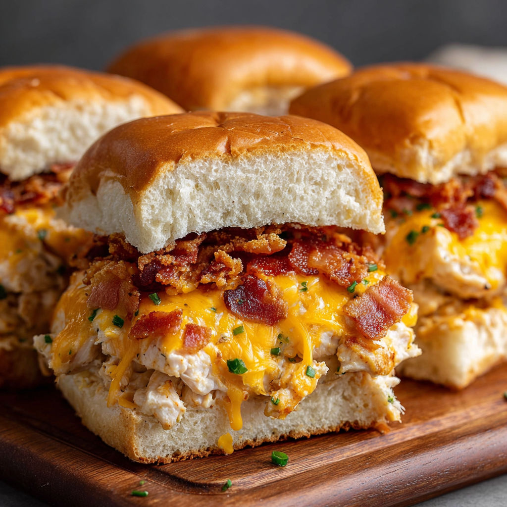 A close-up of a bacon cheeseburger on a wooden cutting board.