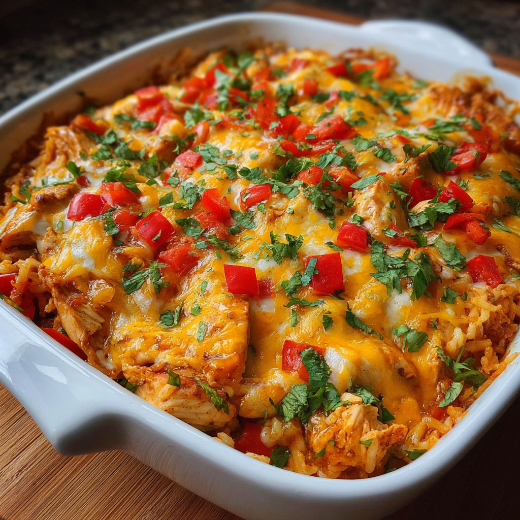 A delicious chicken and rice dish is served in a white bowl.
