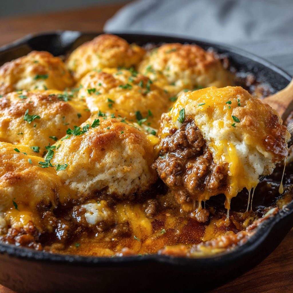 A delicious meal of chicken and cheese casserole with a wooden table.
