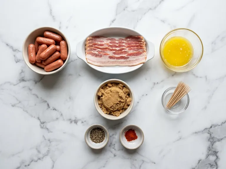 Bacon Wrapped Smokies with Brown Sugar and Butter (Easy Party Appetizer ...