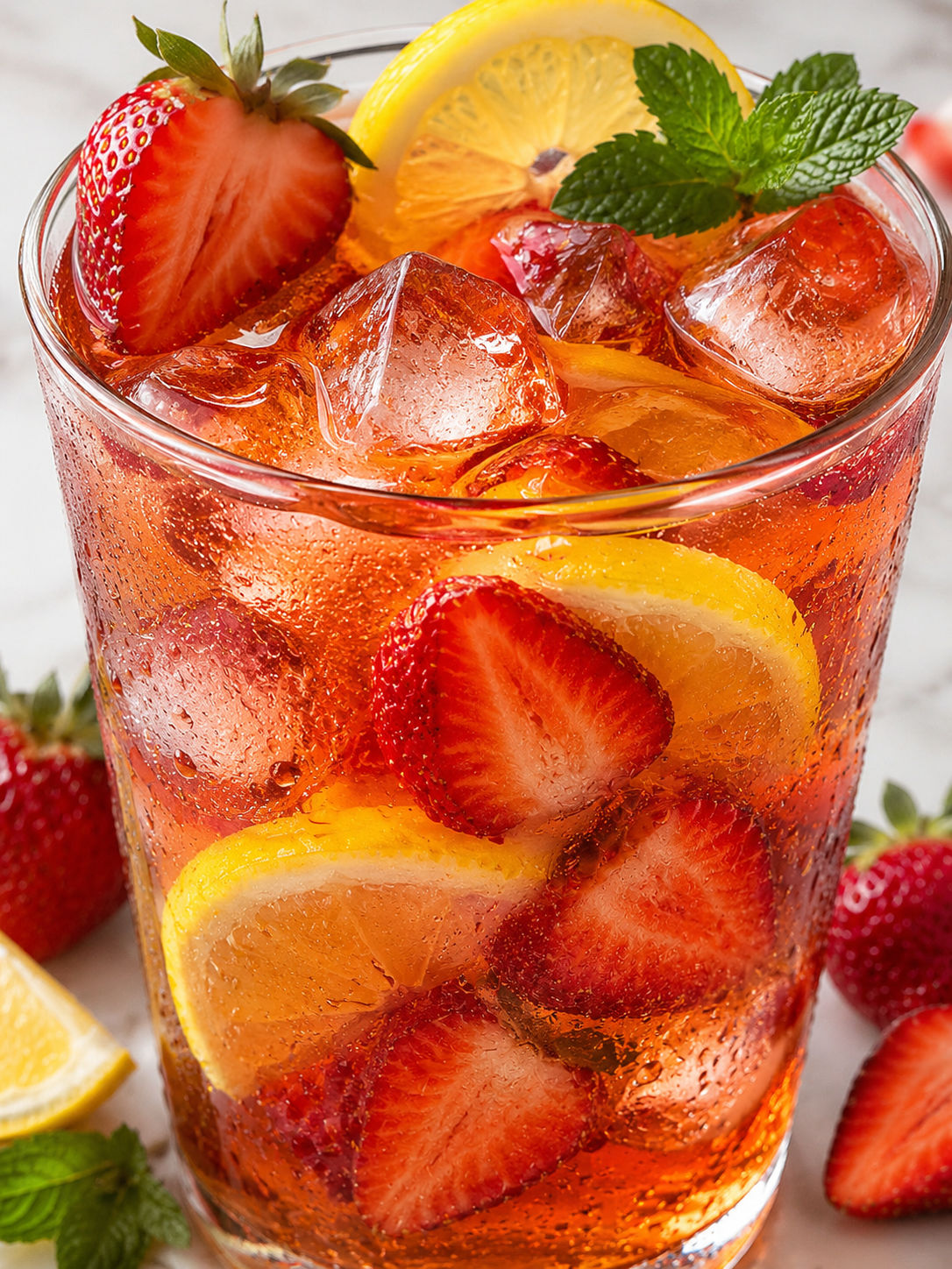 Berry-sweet Southern Sipper, plated and served