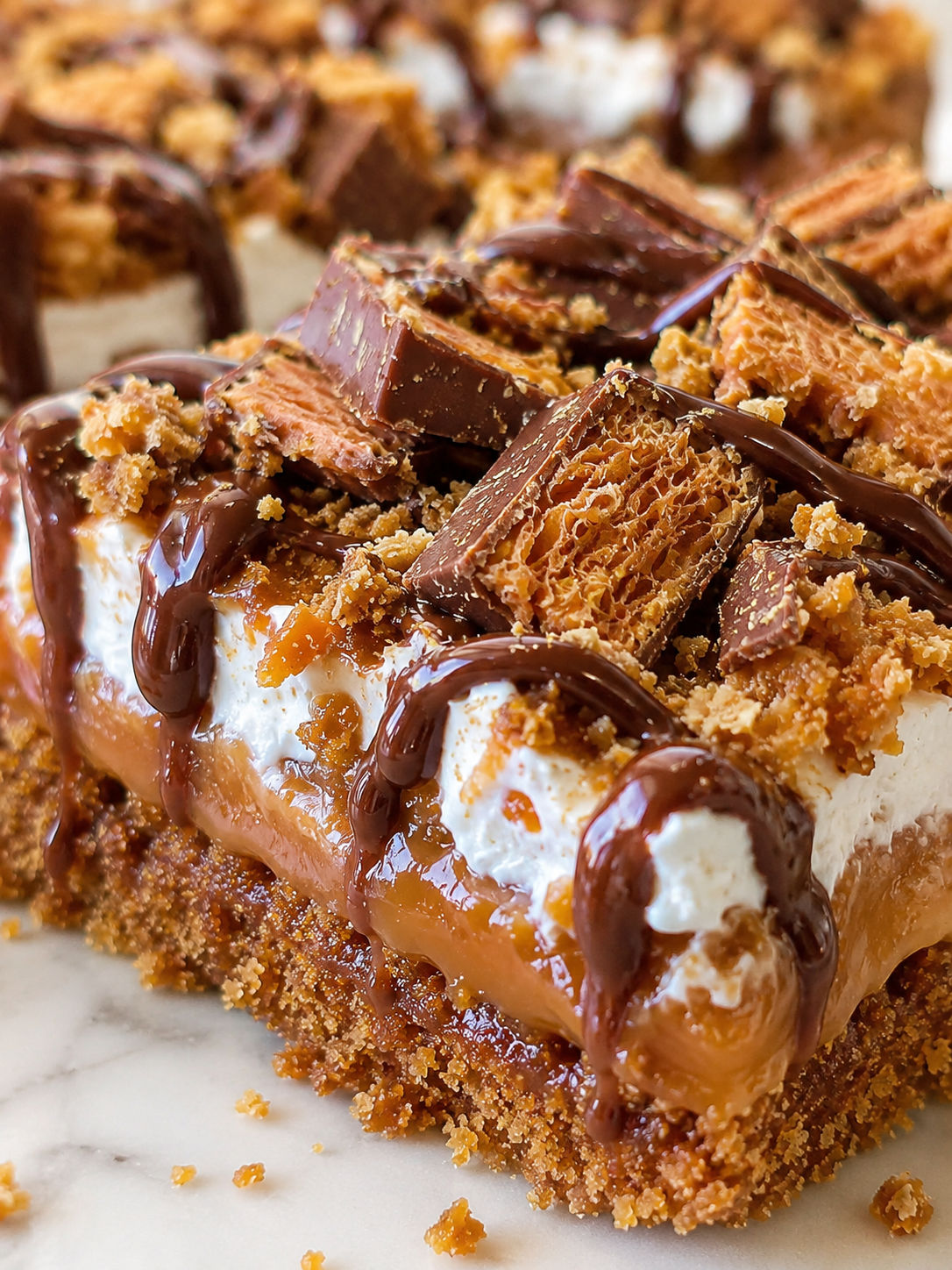 Butterfinger Caramel Bars Recipe: Irresistible Homemade Treat, plated and served