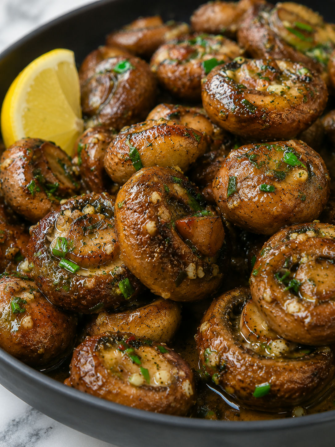 Cowboy Mushrooms, plated and served