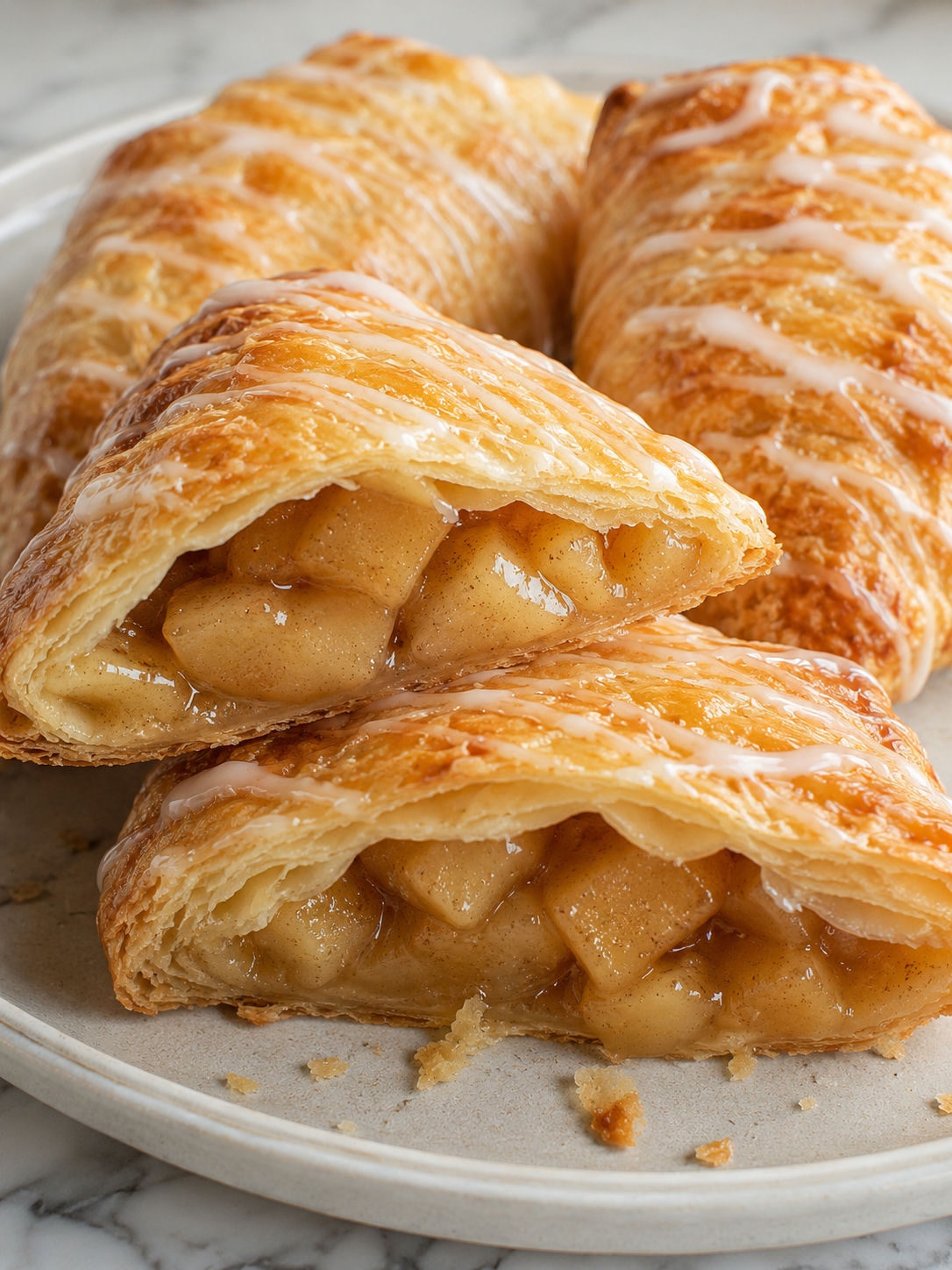 Delicious Apple Turnovers, plated and served