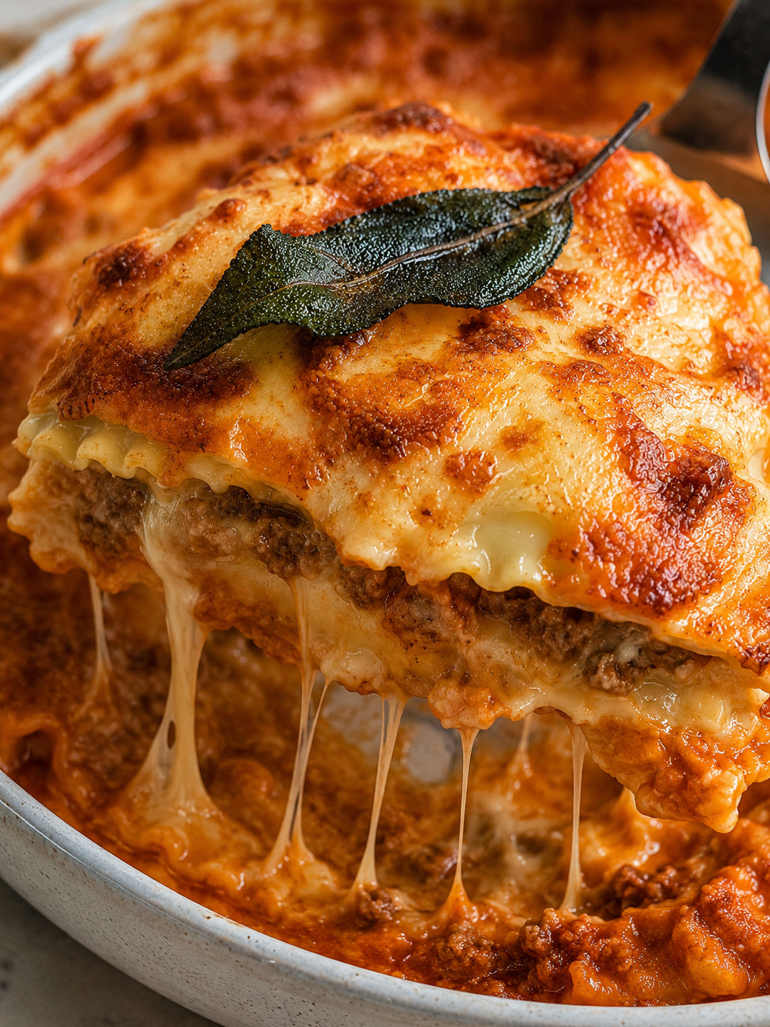 Delicious Fall Ravioli Lasagna, plated and served