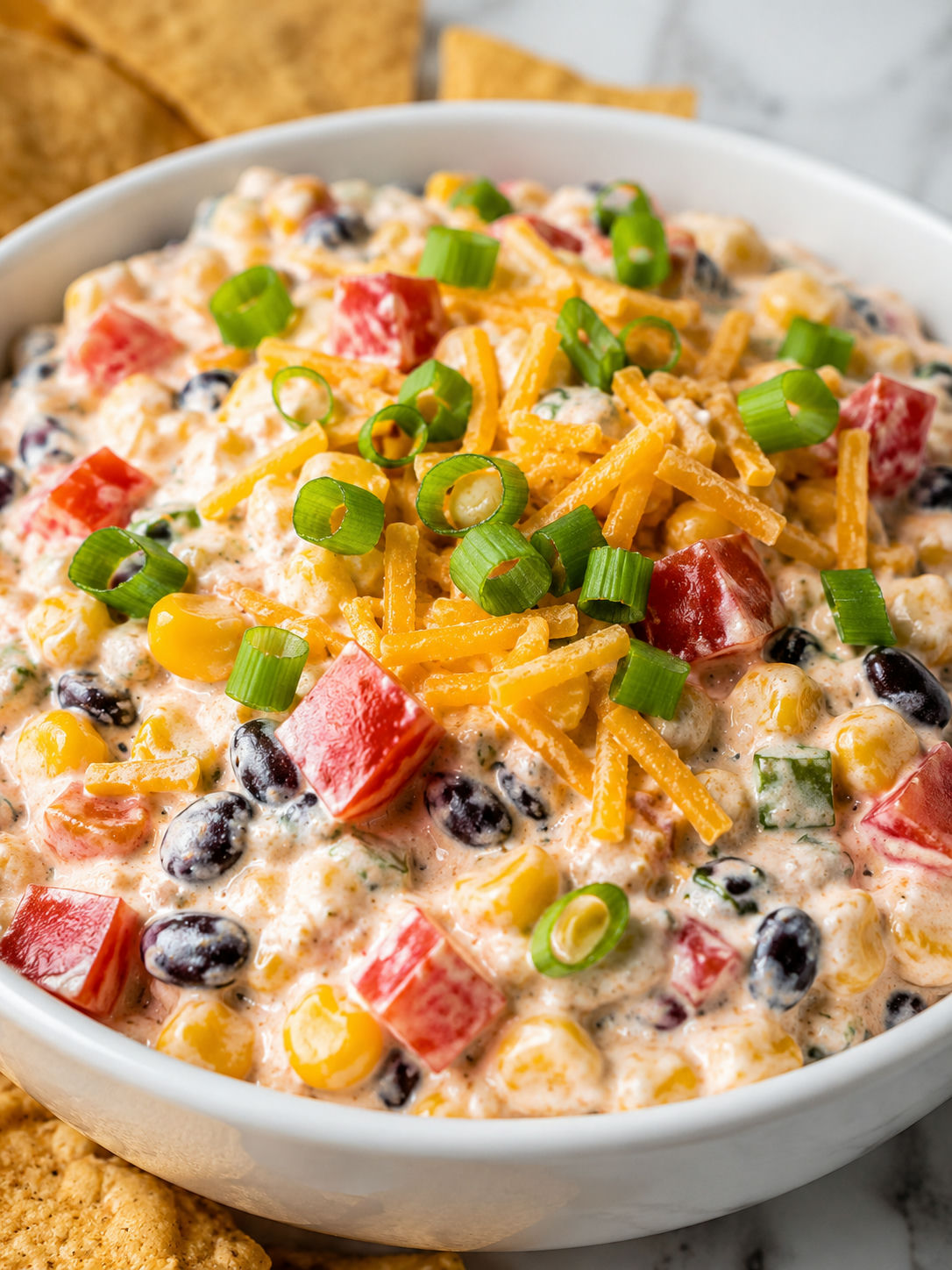 Delicious Fiesta Ranch Dip, plated and served