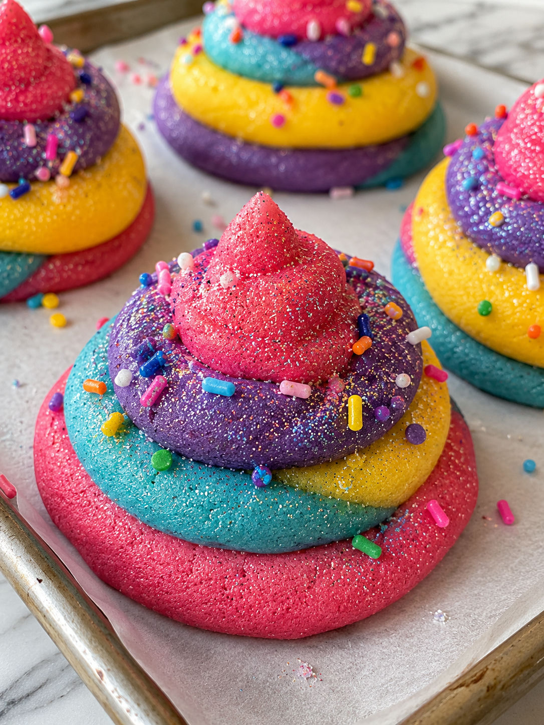 Delightful Unicorn Poop Cookies Recipe For Magical Treats, plated and served