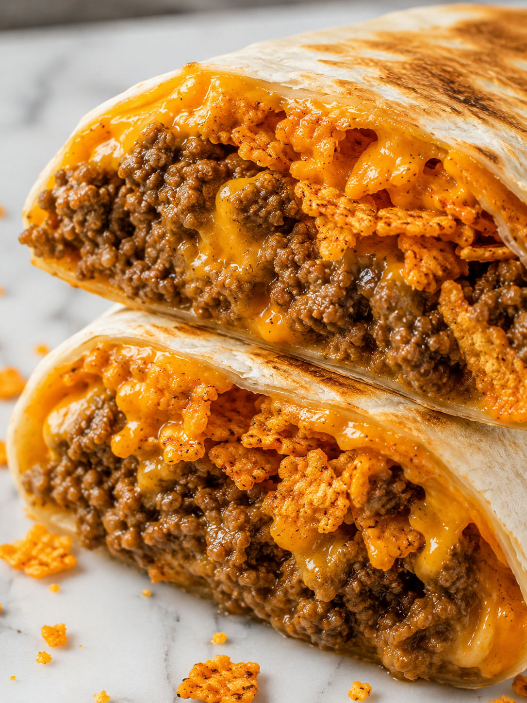 Doritos Beef Nacho Wraps, plated and served