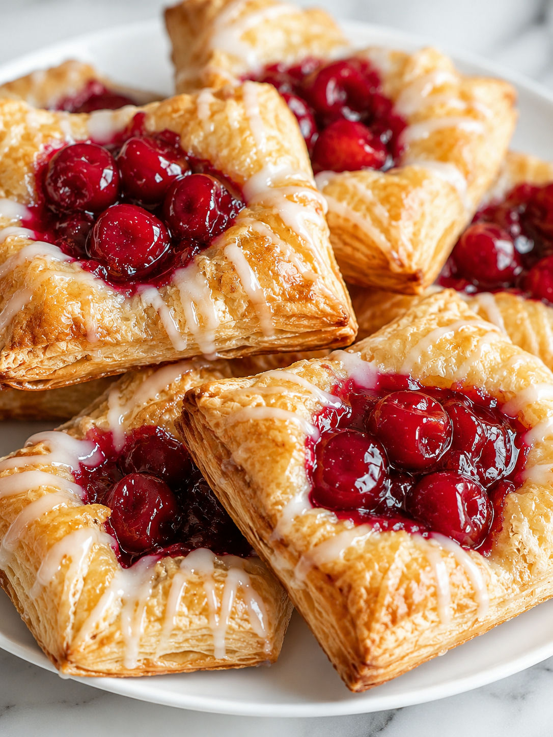 Easy Cherry Pie Bites, plated and served