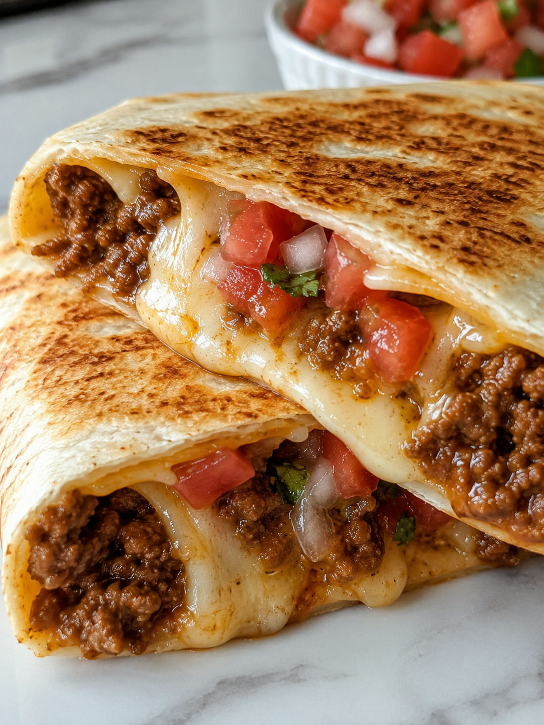 Easy Meximelts (Taco Bell Copycat), plated and served