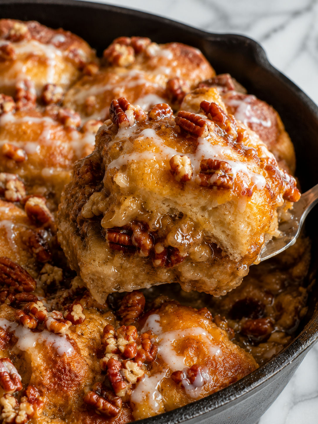 Easy Pecan Pie Bubble Up, plated and served