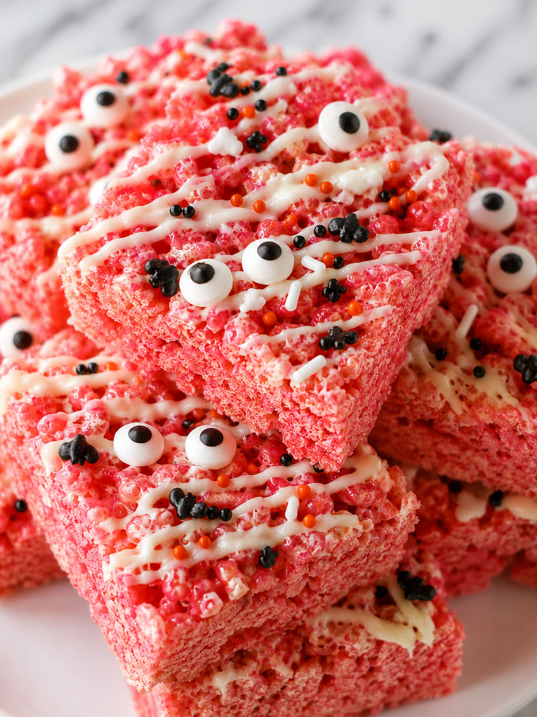 Franken Berry Krispies, plated and served