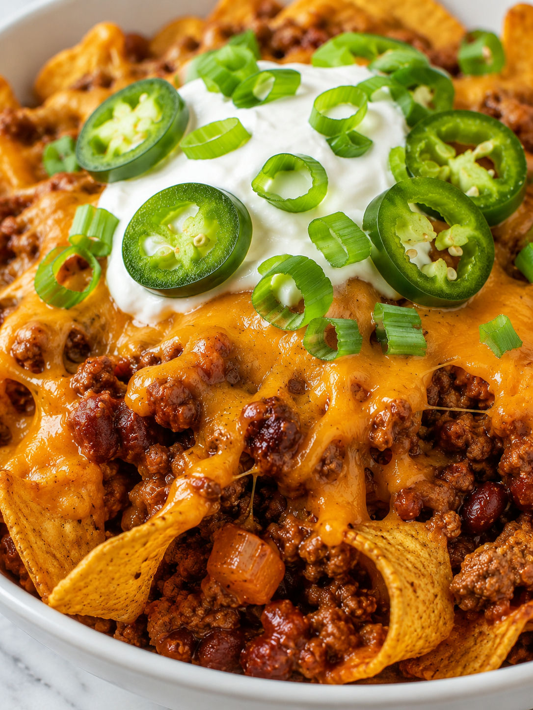 Frito Cheesy Chili Casserole, plated and served