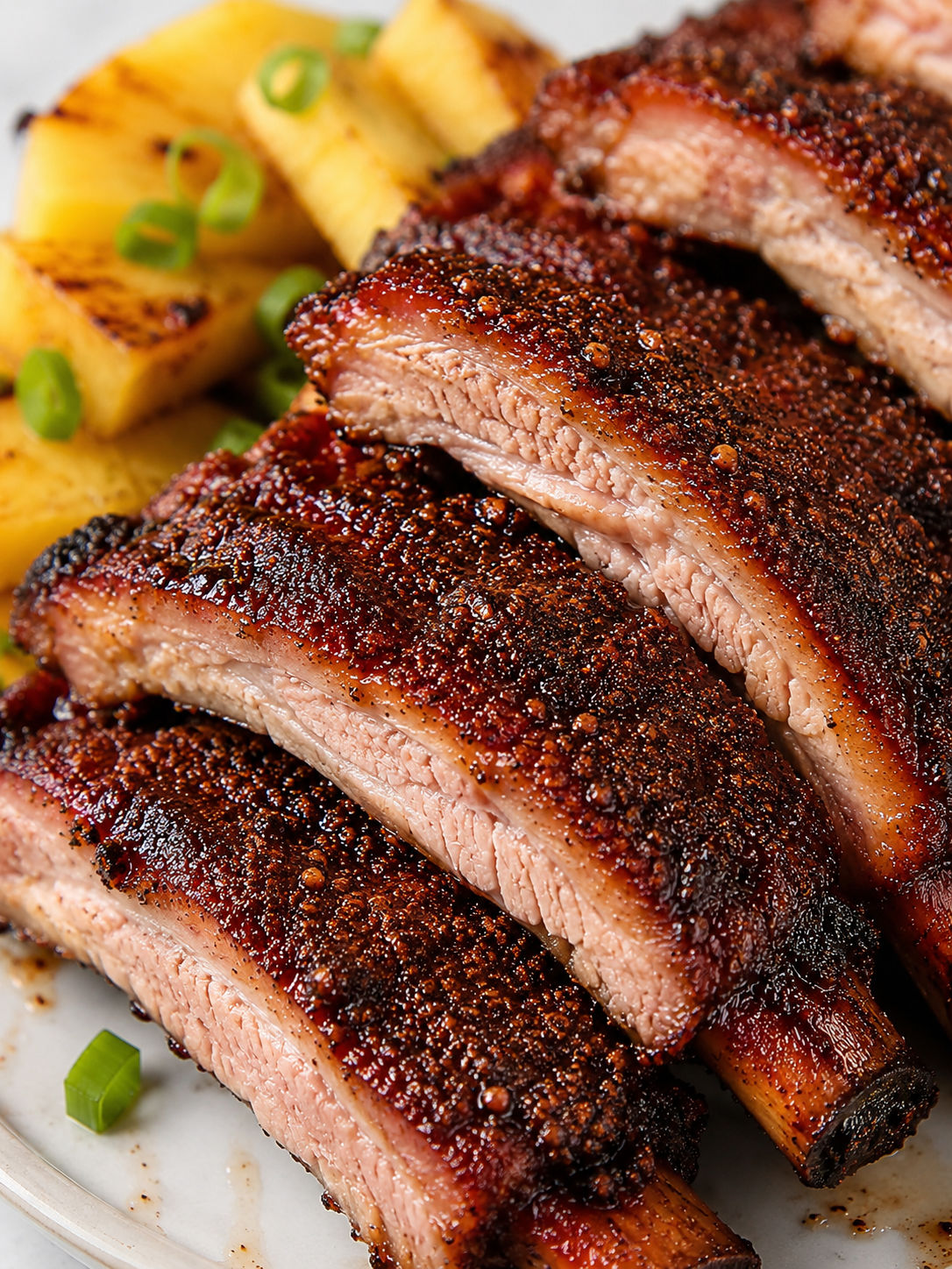 Hawaiian Rib Rub, plated and served