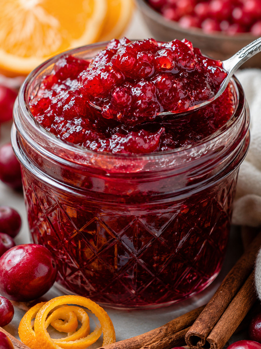 Homemade Merry Christmas Jam, plated and served