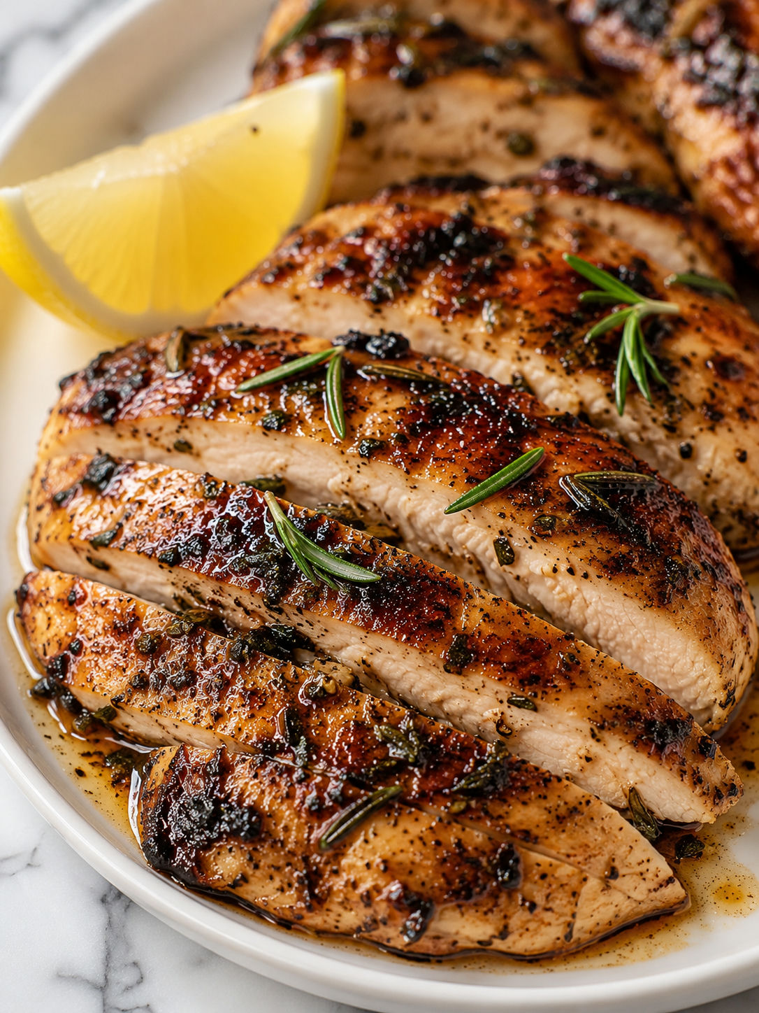 Italian Chicken Marinade, plated and served