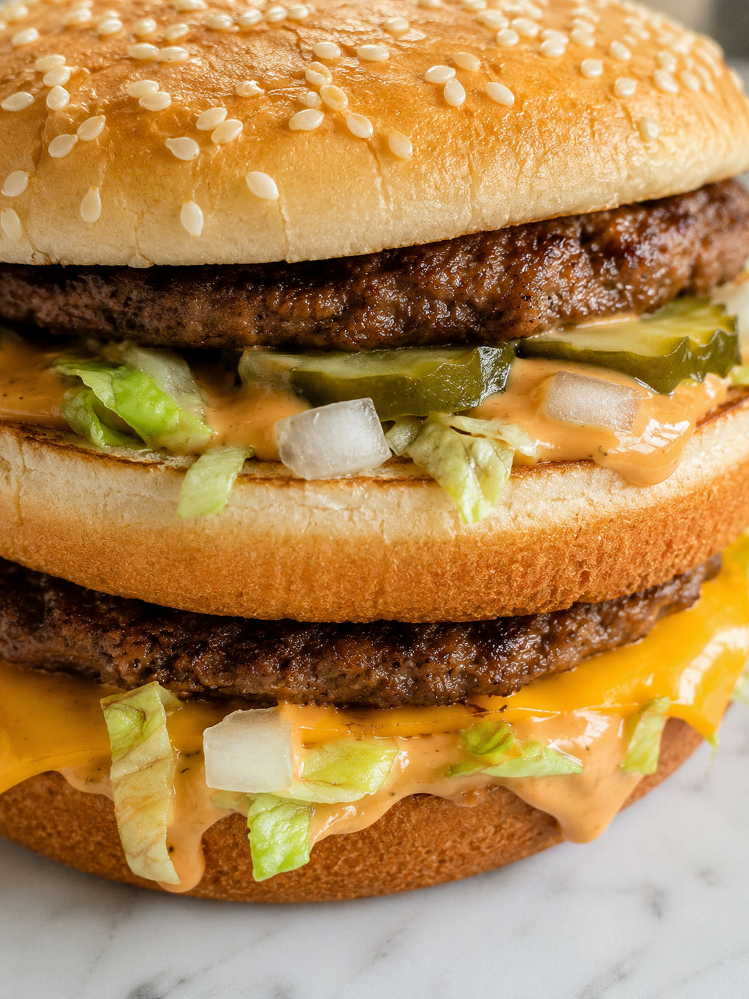 Make a Delicious Homemade Big Mac with This Easy, plated and served