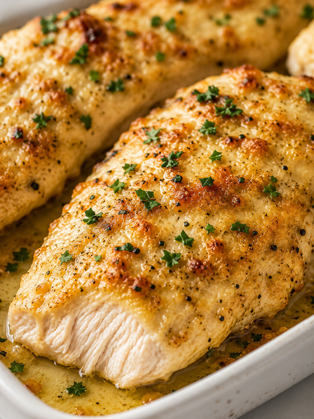 Melt in Your Mouth Chicken, plated and served