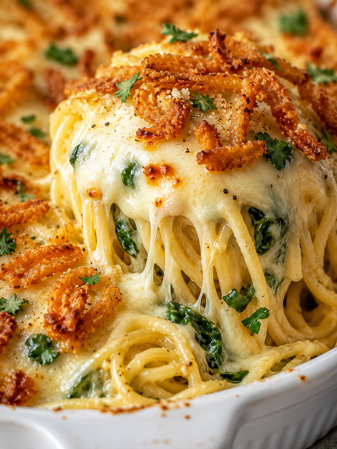 Monterey Spaghetti, plated and served