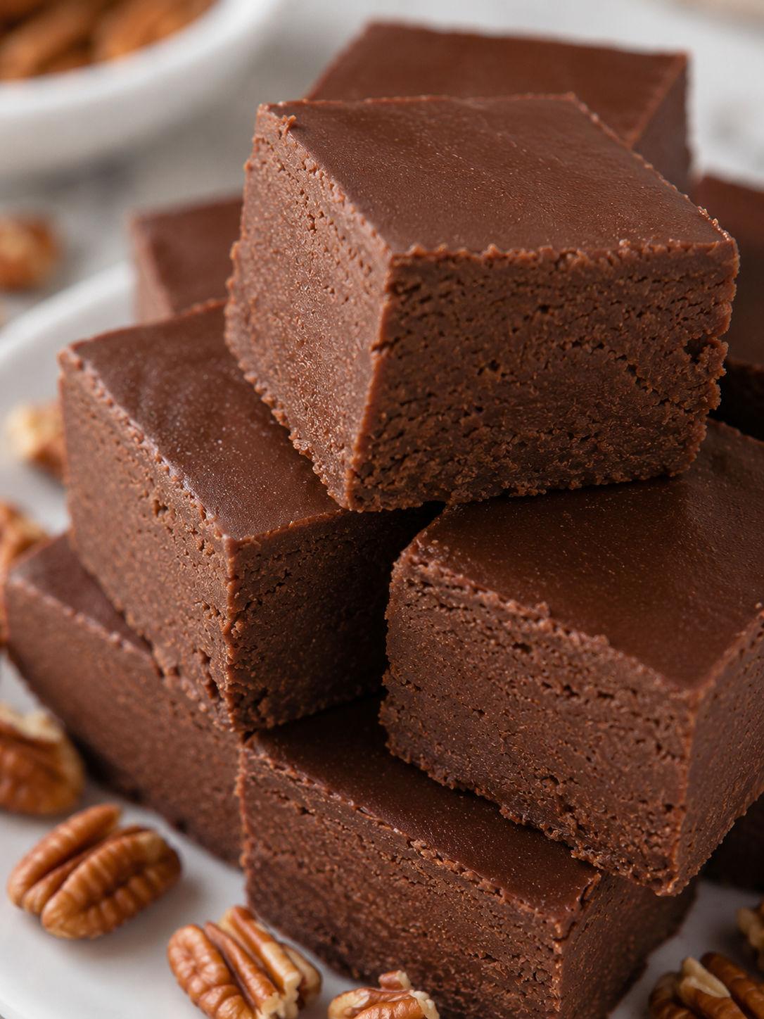 Old Fashioned Fudge, plated and served