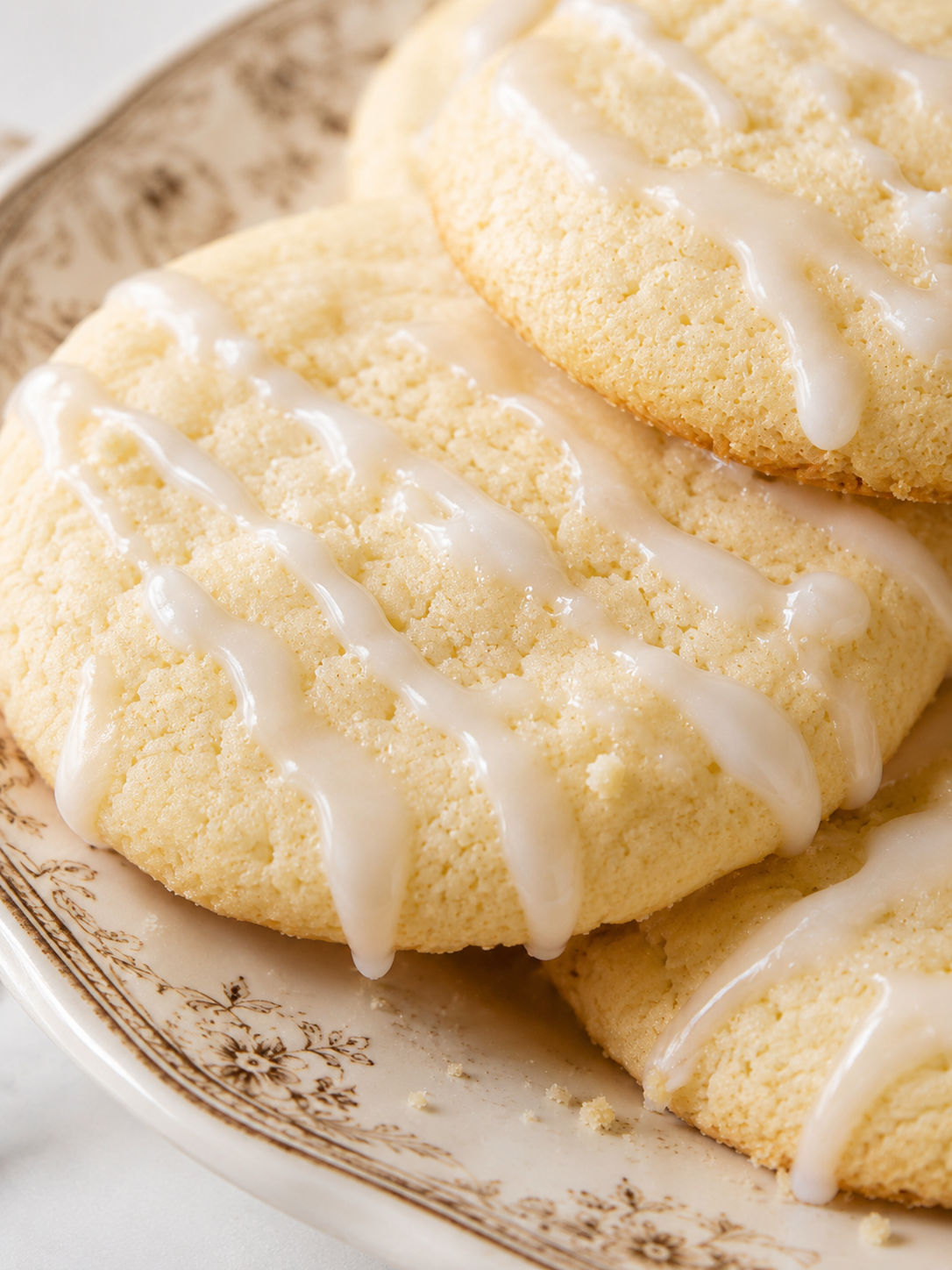 Old Fashioned Sour Cream Cookies, plated and served