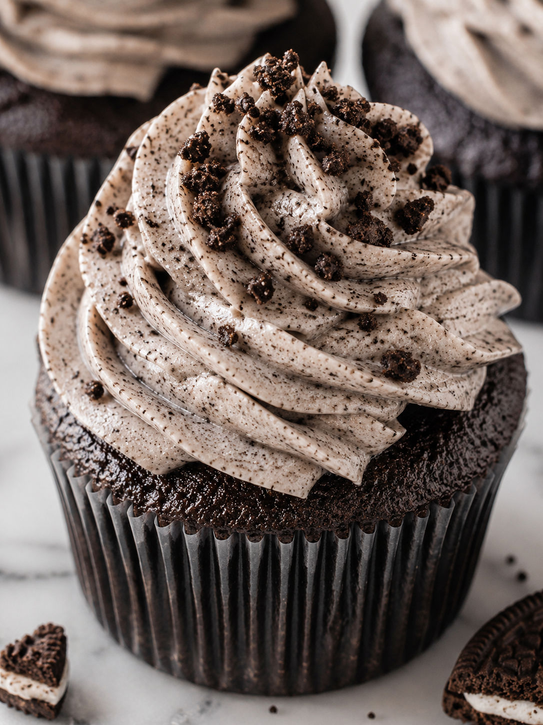 Oreo Frosting, plated and served