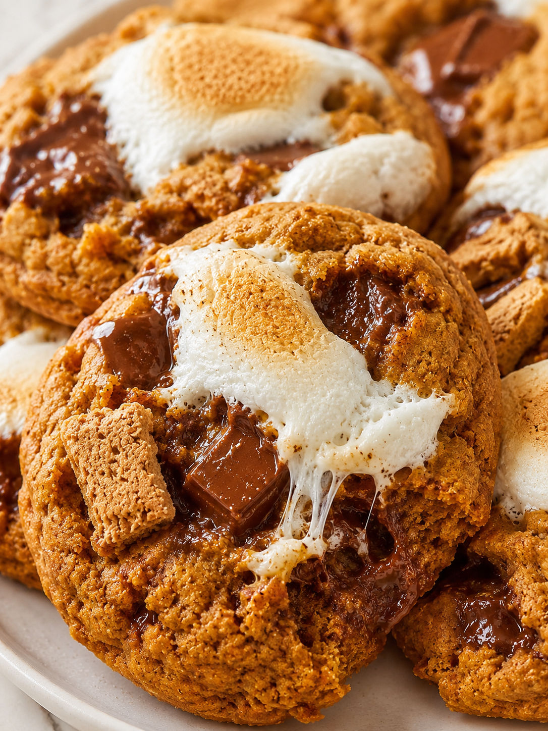 Pumpkin S’mores Cookies, plated and served