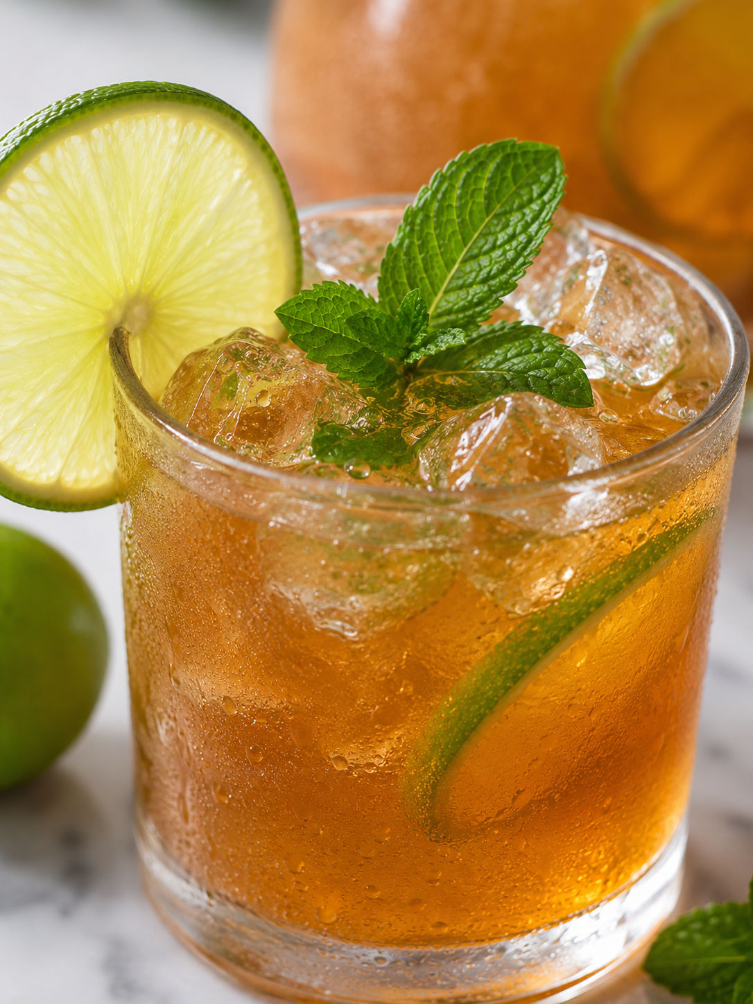 Refreshing Jamaican Lemonade, plated and served
