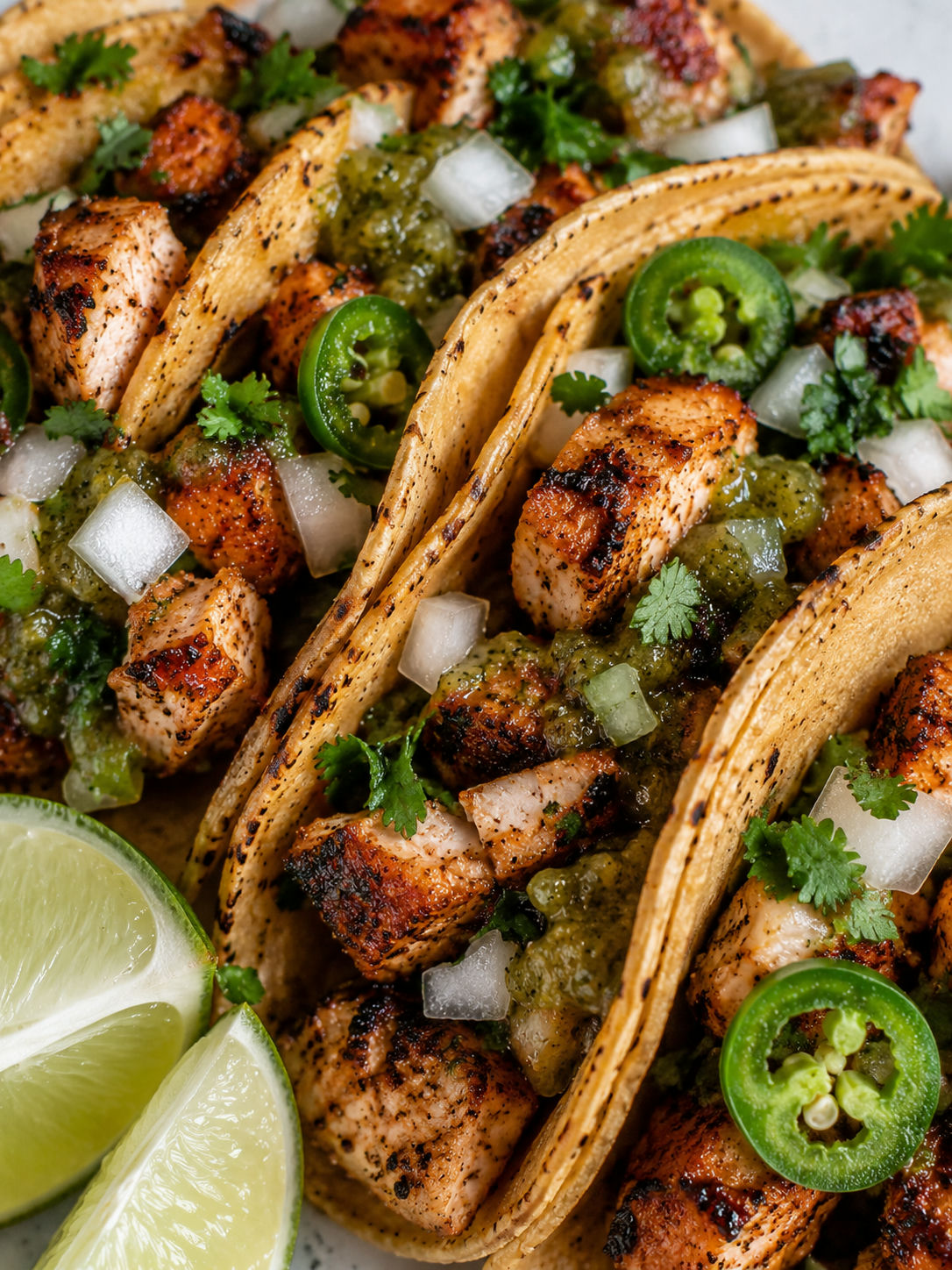Savor The Delight: Chicken Street Tacos, plated and served