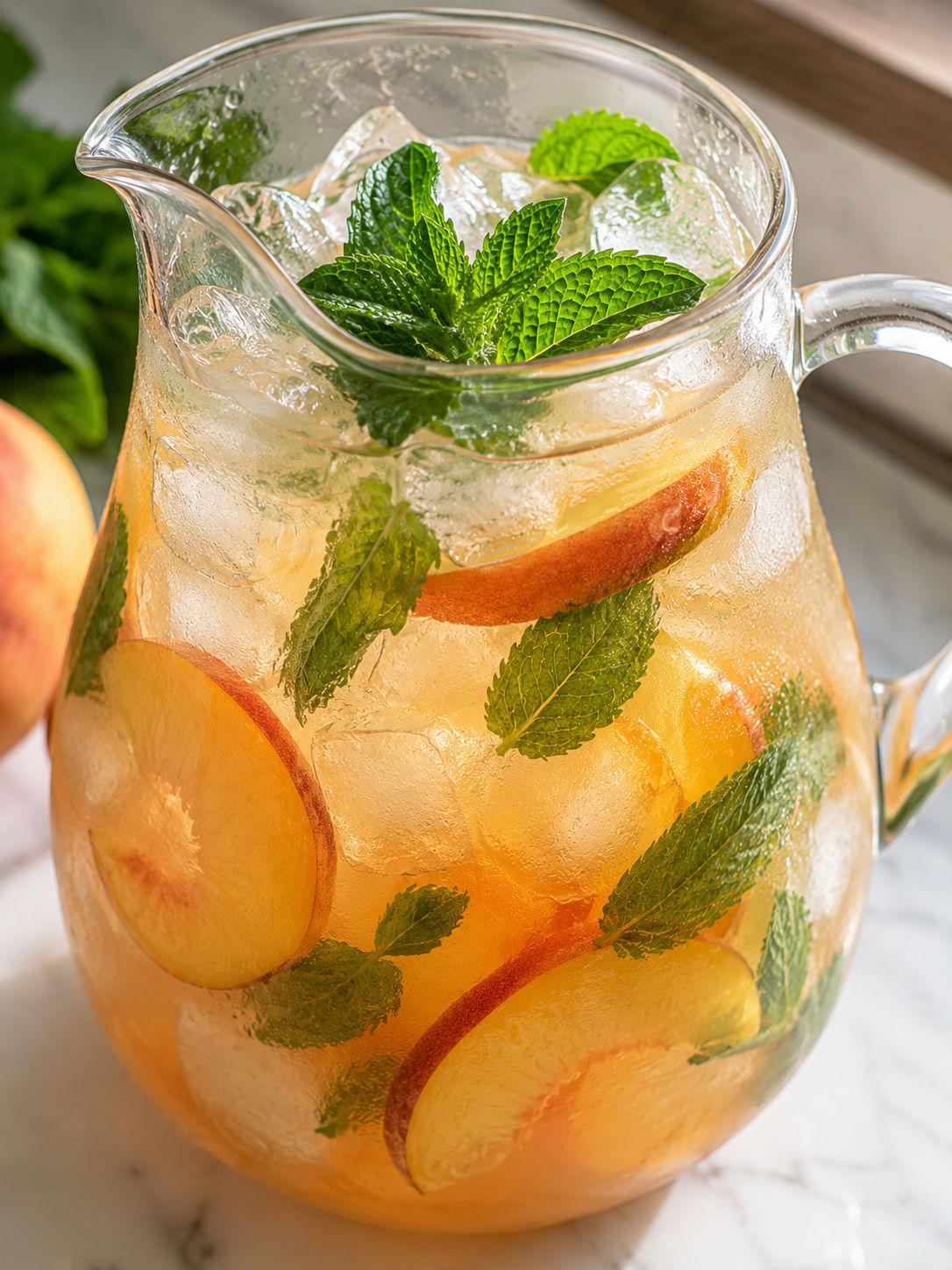 Sip Into Summer With Refreshing Peach Lemonade, plated and served