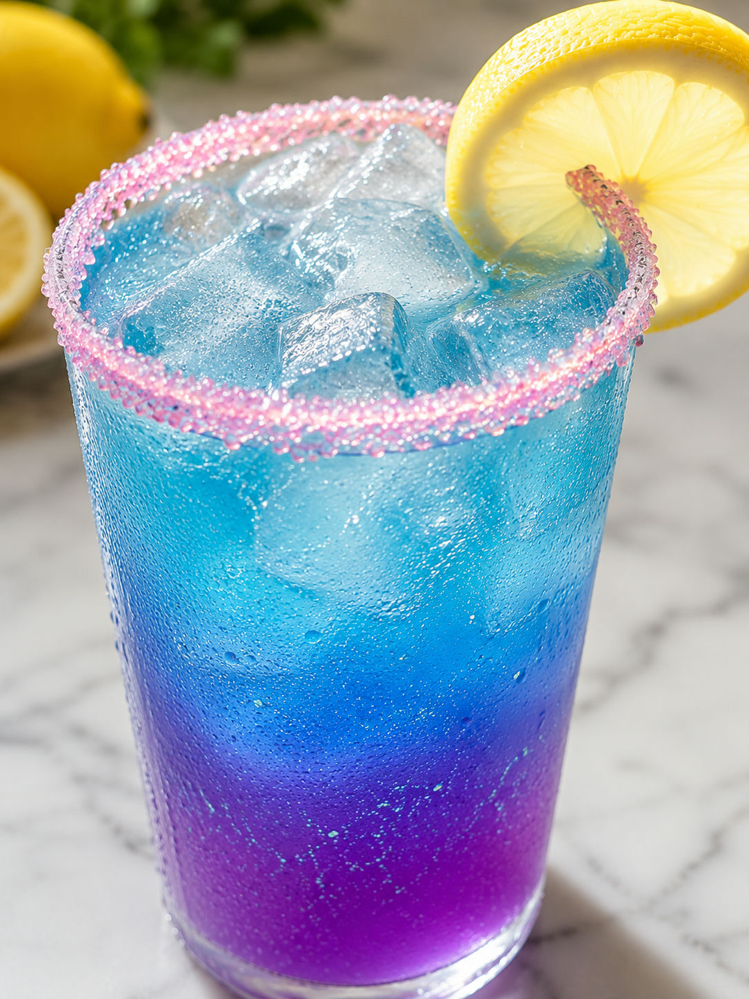 Sip The Magic: Enchanted Unicorn Lemonade, plated and served