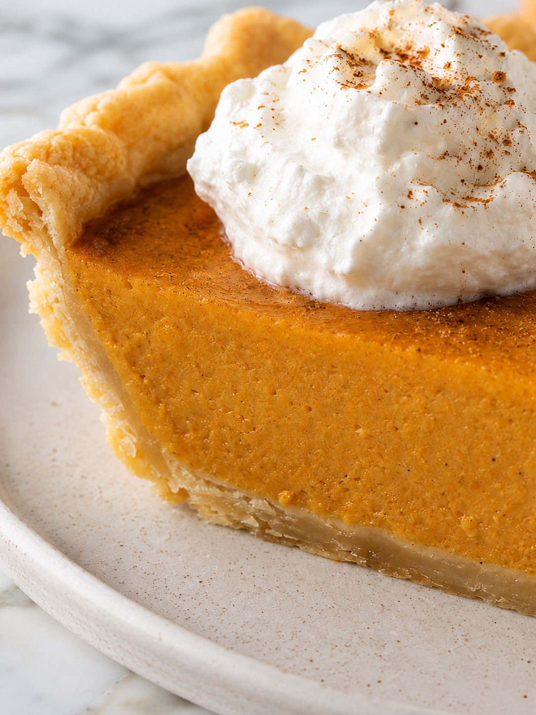 Sweet Potato Pie with Condensed Milk, plated and served