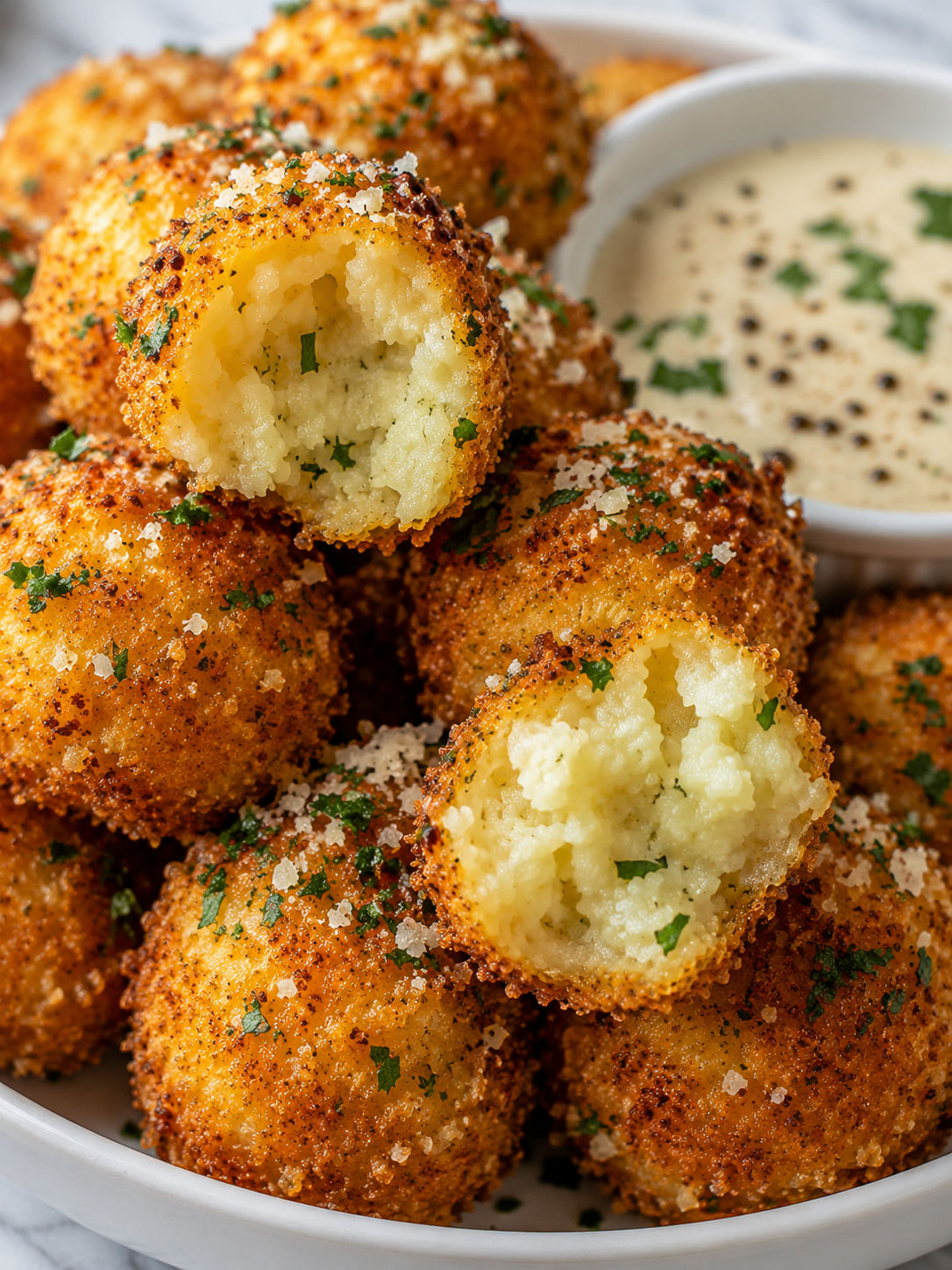 Tasty Garlic Potato Pops Recipe For Snack Lovers, plated and served