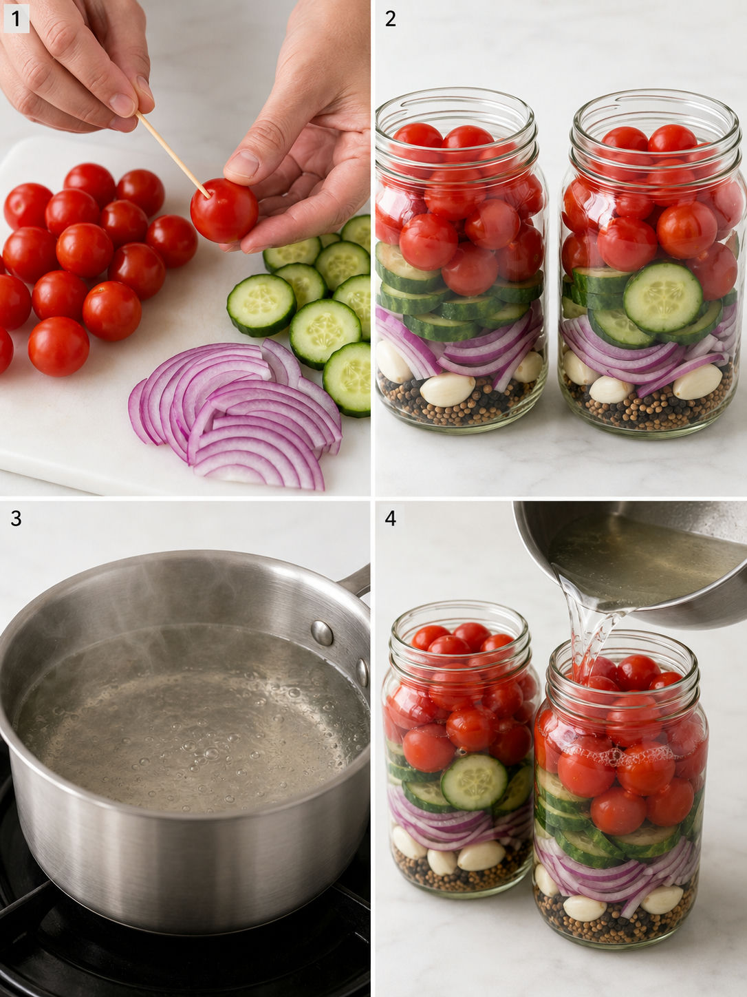 Four steps for making refrigerator pickled vegetables