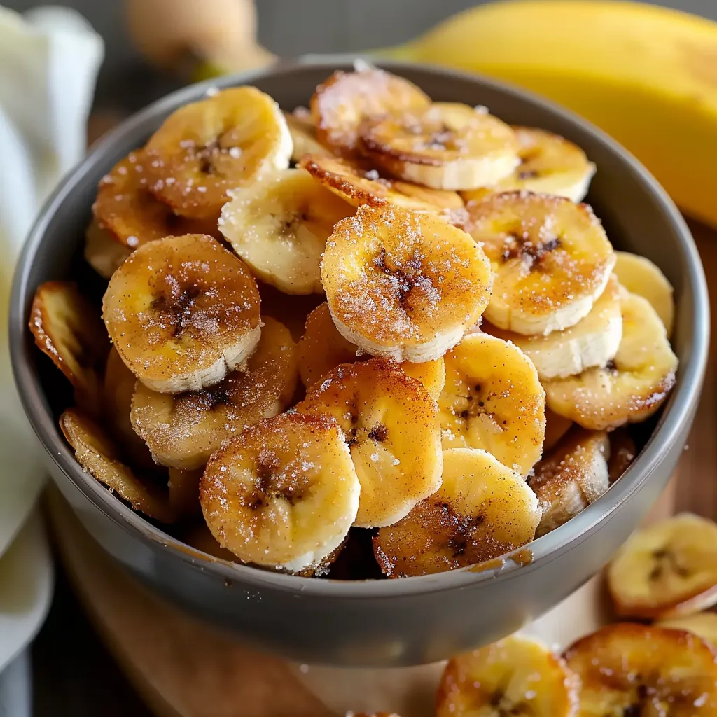 Cinnamon-Sugar Air Fryer Banana Chips