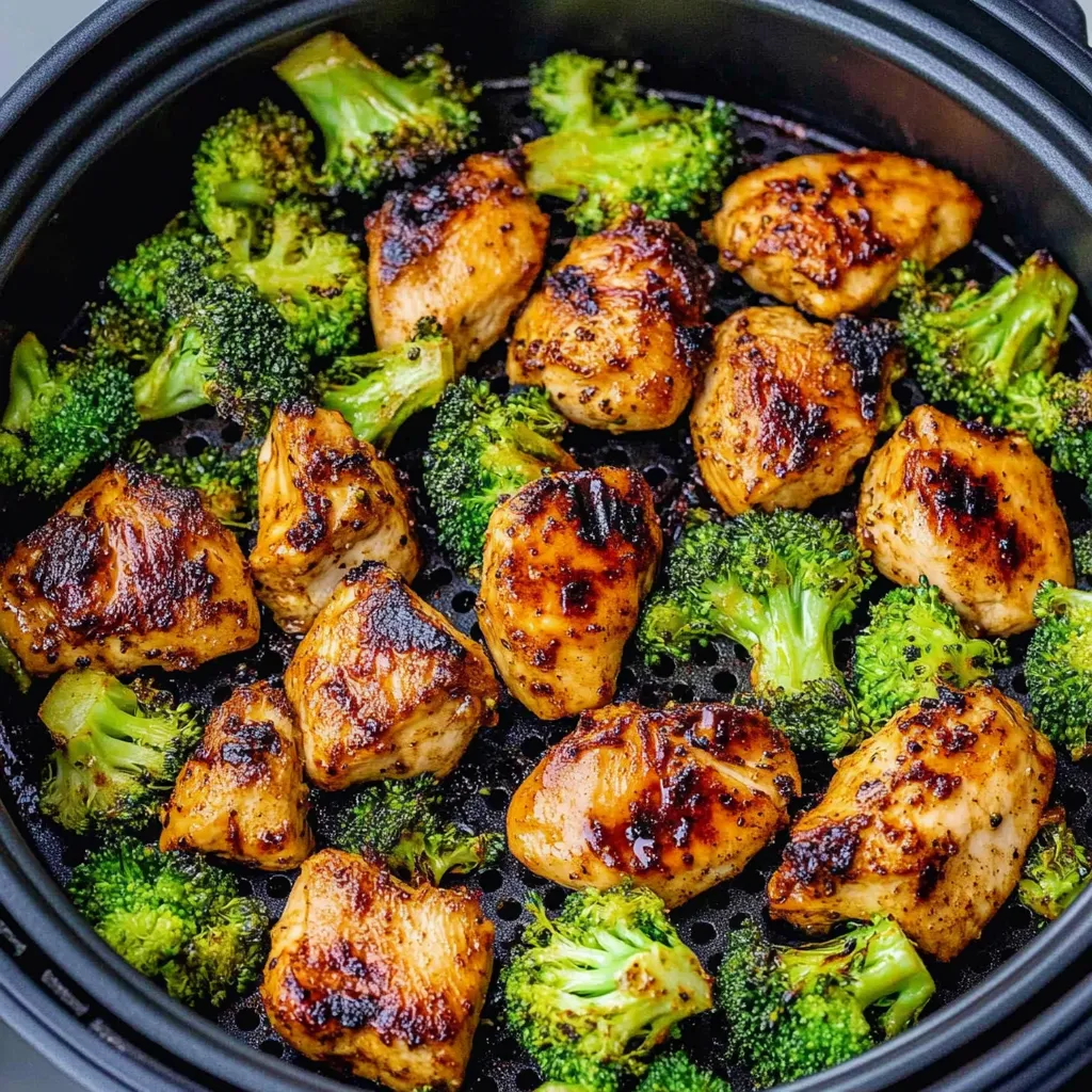 Quick Air Fryer Chicken and Broccoli