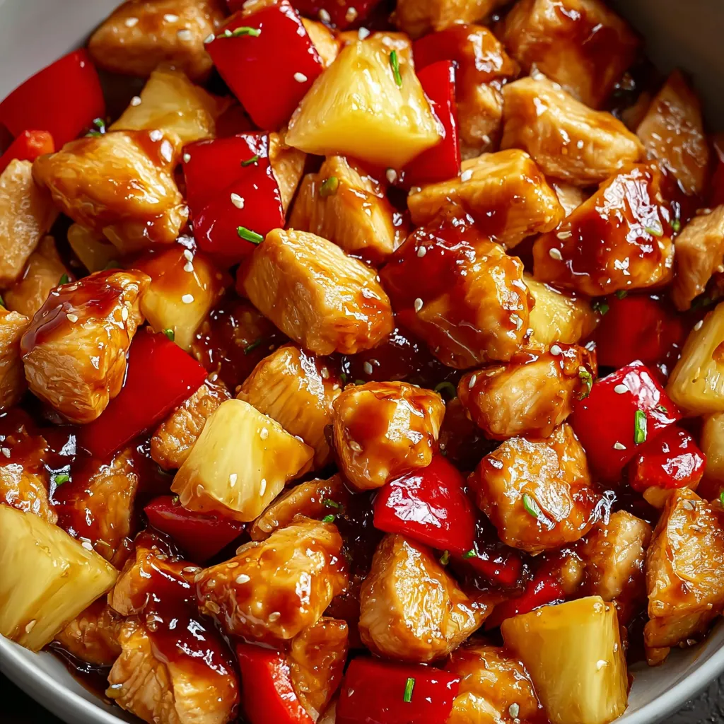 Effortless Air Fryer Pineapple Chicken with Pineapple and BBQ Glaze