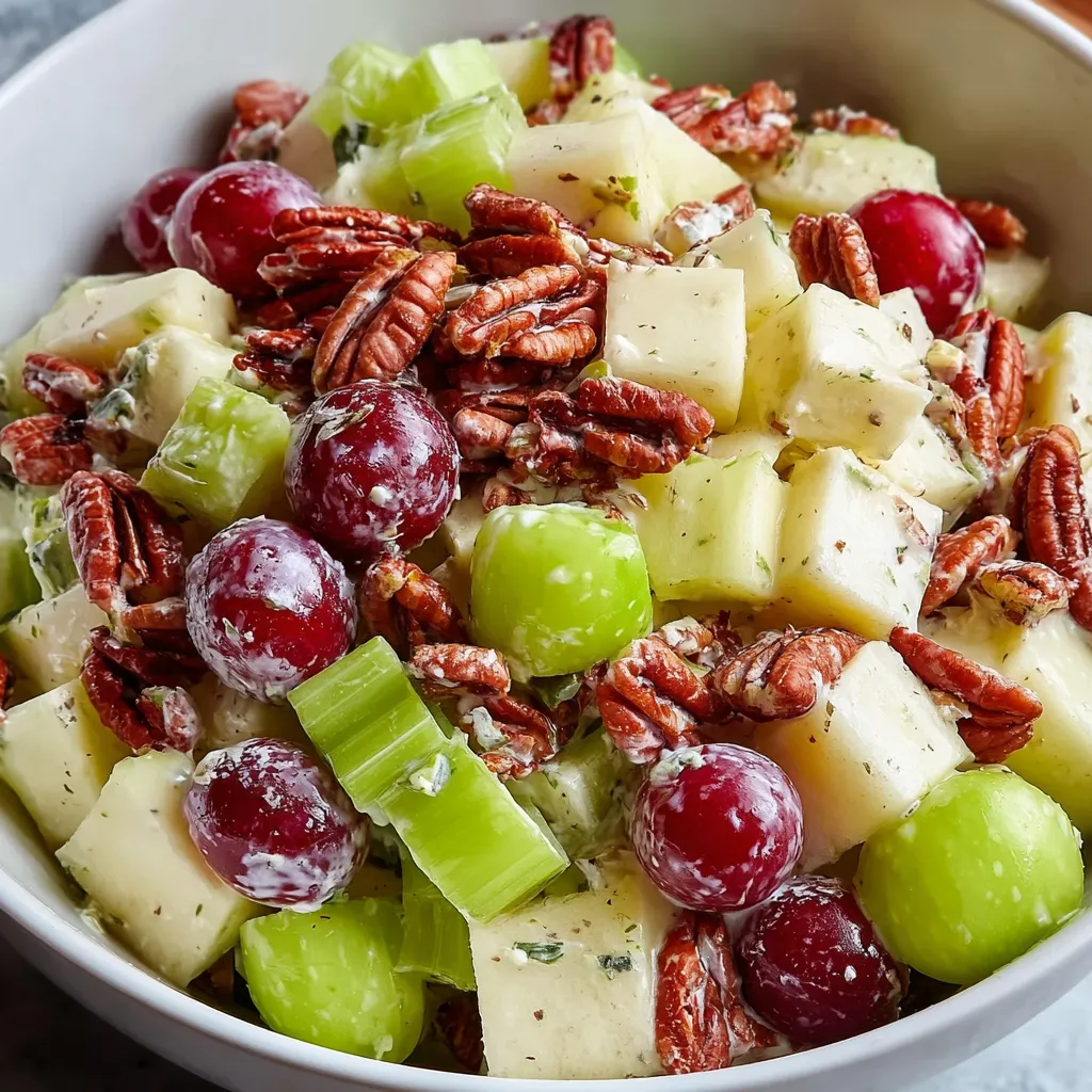Irresistible Apple Salad with Grapes and Pecans