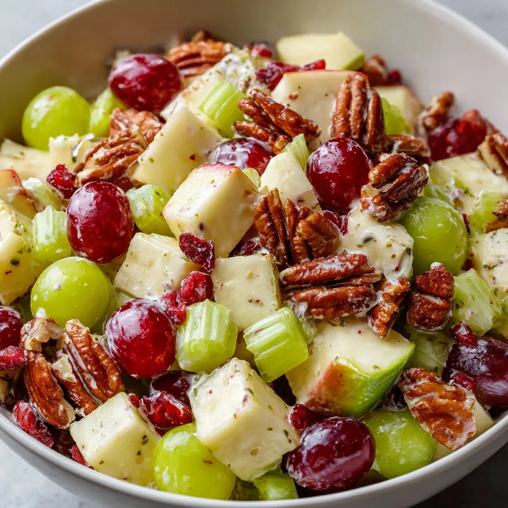 Irresistible Apple Salad with Grapes and Pecans