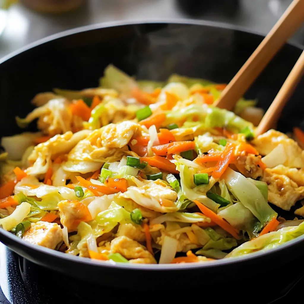 Easy Asian Cabbage Stir Fry with Eggs