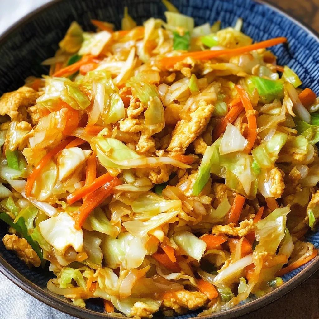 Easy Asian Cabbage Stir Fry with Eggs