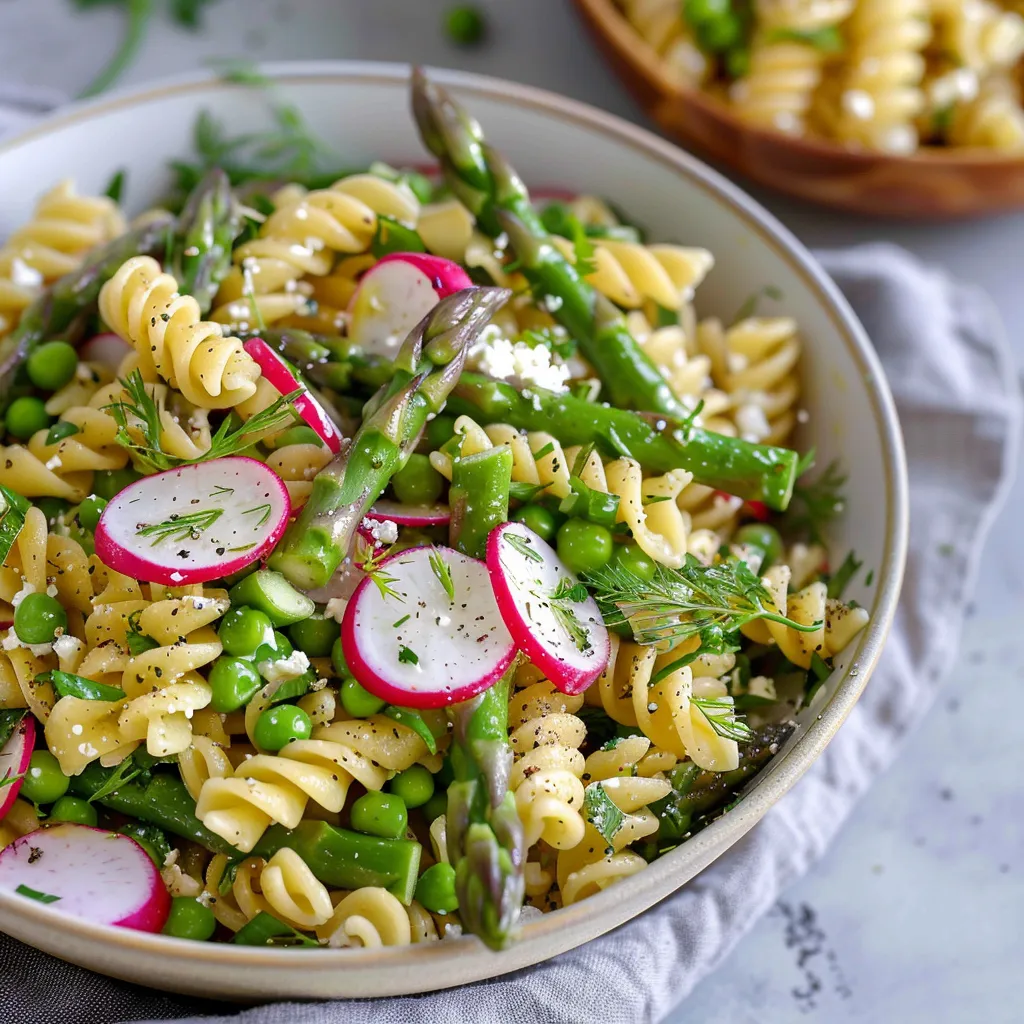 Creamy Lemon Asparagus Pasta Salad