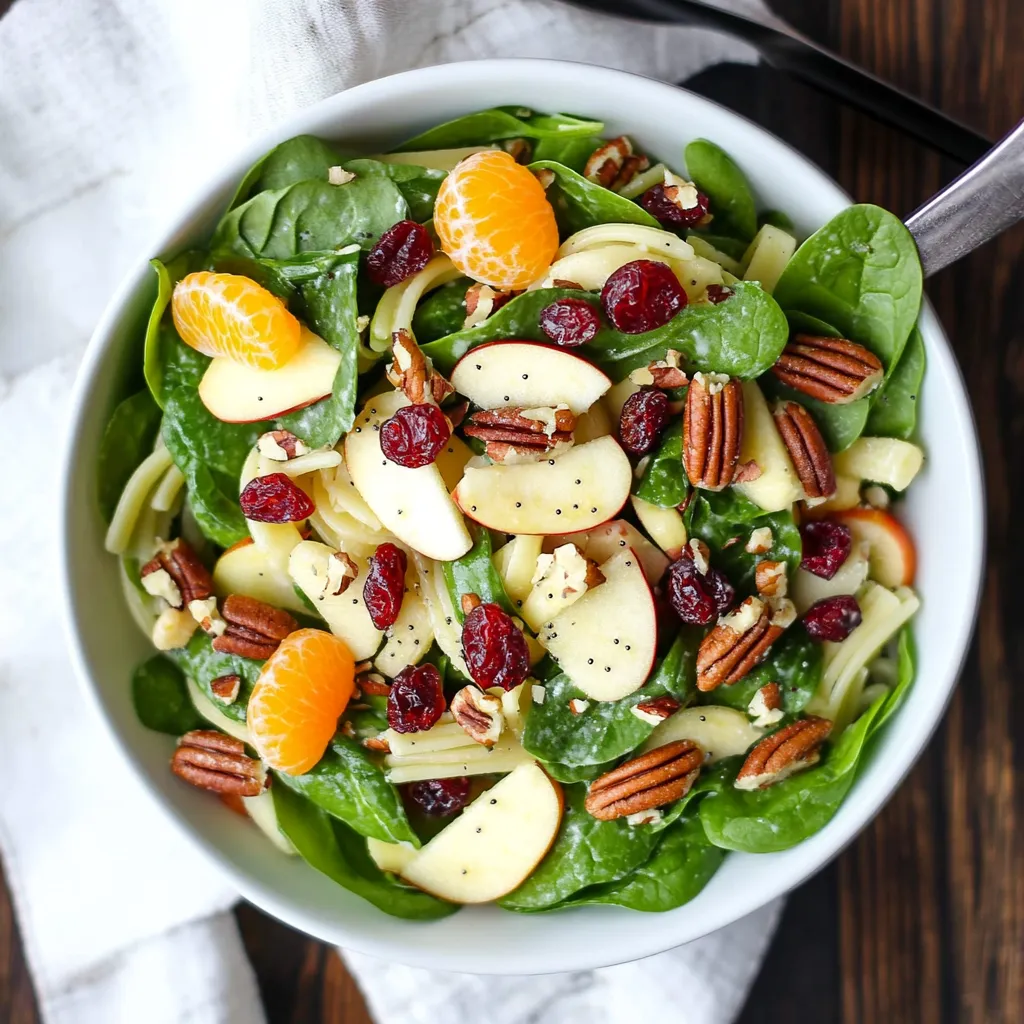 Fresh Autumn Apple Pasta Salad Recipe with Poppyseed Dressing